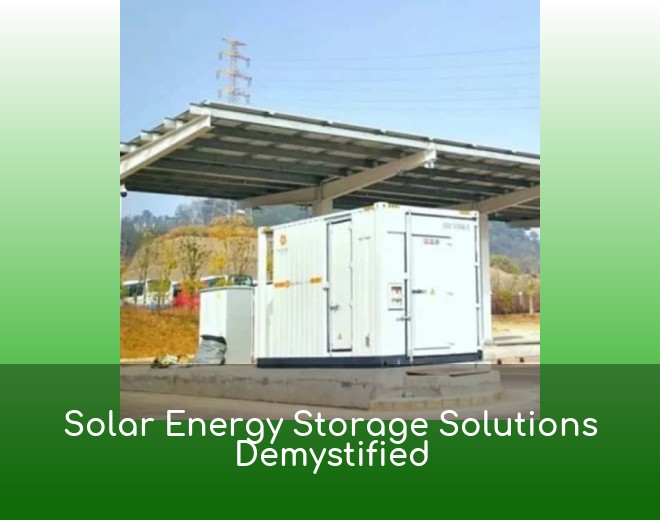 Solar Energy Storage Solutions Demystified